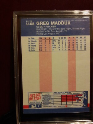 1987 Fleer Update - Greg Maddux #U-68 (RC) for sale online | eBay
