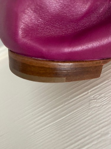 AGL Attilio Giusti Leombruni Raspberry Pink Leather Ballet Flats Size 37 New - Picture 4 of 12