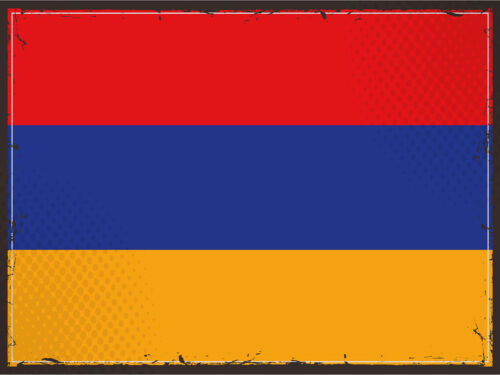 Holzschild 30x40 Armenien Retro Flag of Armenia Wand Deko Cafe Sammler Geschenk - Bild 1 von 4