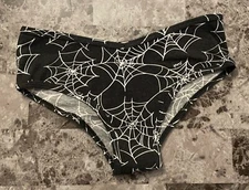 NWOT VICTORIA'S SECRET PINK SPIDERWEB HALLOWEEN RIBBED KNIT CHEEKSTER PANTIES