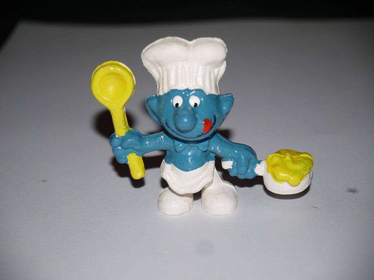 N°20496 FIGURINE SCHTROUMPF CHEF D'orchestre/FANFARE PEYO 1