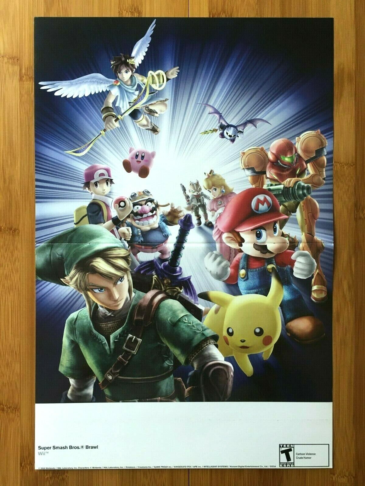 Super Smash Bros. Brawl Wii Club Nintendo VIP Promo Flyer AD Point Card