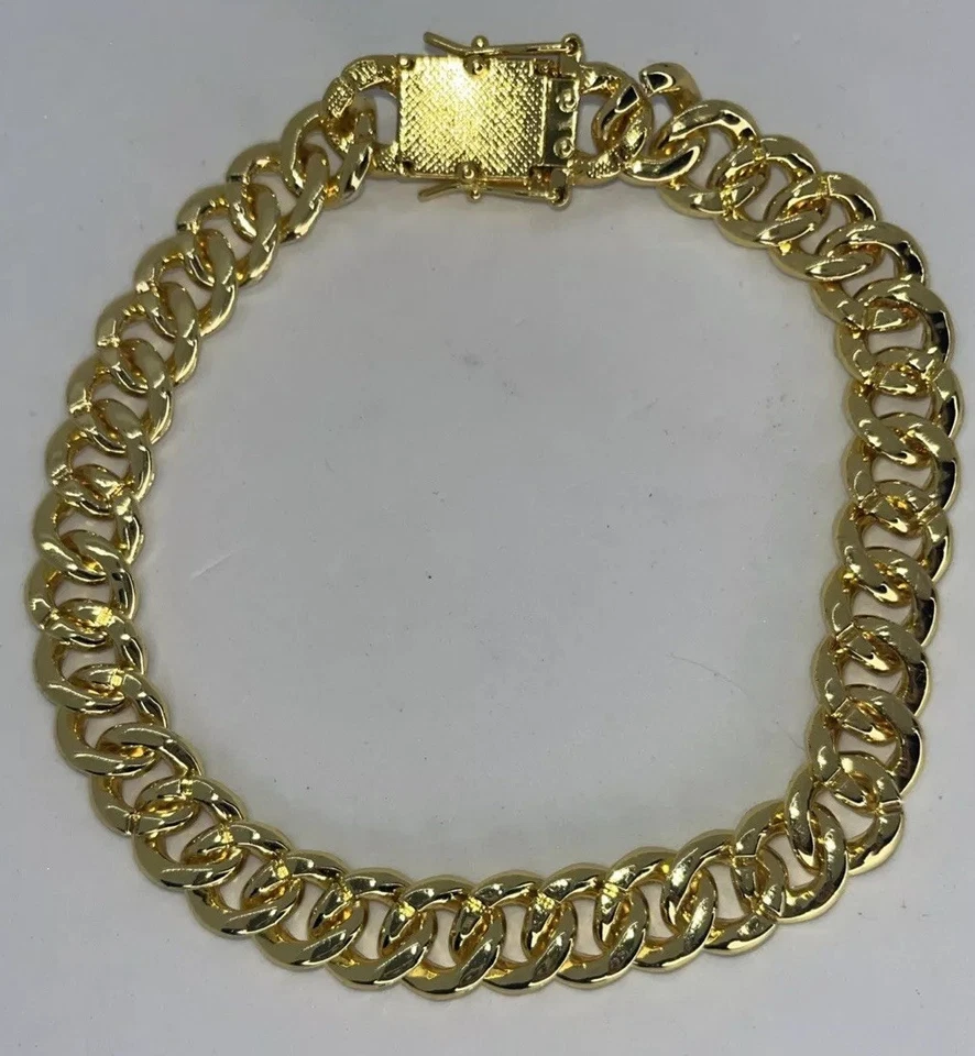 Mascota Perro Cachorro Metal Oro Cadena Diamante Cubano Collar Eslabón Lujo Collar Bling M Foto 4 de 4