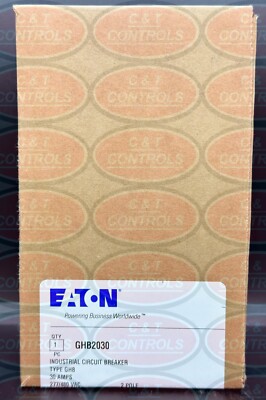 Eaton GHB2030 2P 30A Bolt On Circuit Breaker New In Box USA Stock