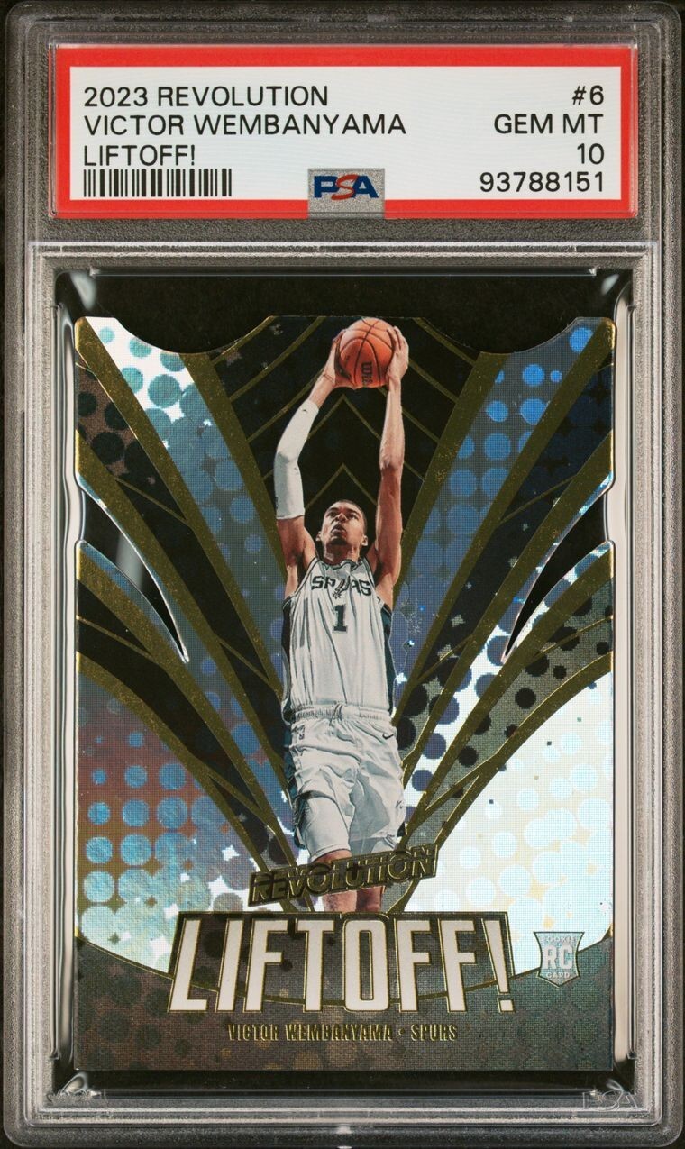 2023-24 Panini Revolution Victor Wembanyama #6 Liftoff! Spurs RC PSA 10