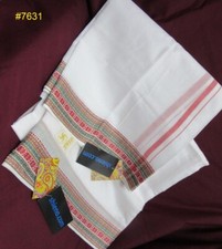 Dhoti 413 Pandit Dhoti White Yellow Cotton Men's Dhoti Dhoti Kurta Dhoti PARNA