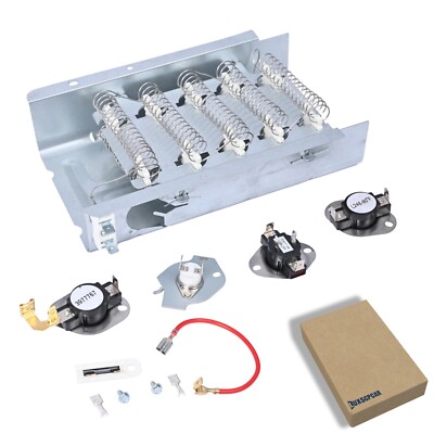 For ROPER Dryer Heating Element Thermostat Works with Models below (REX RES RED)