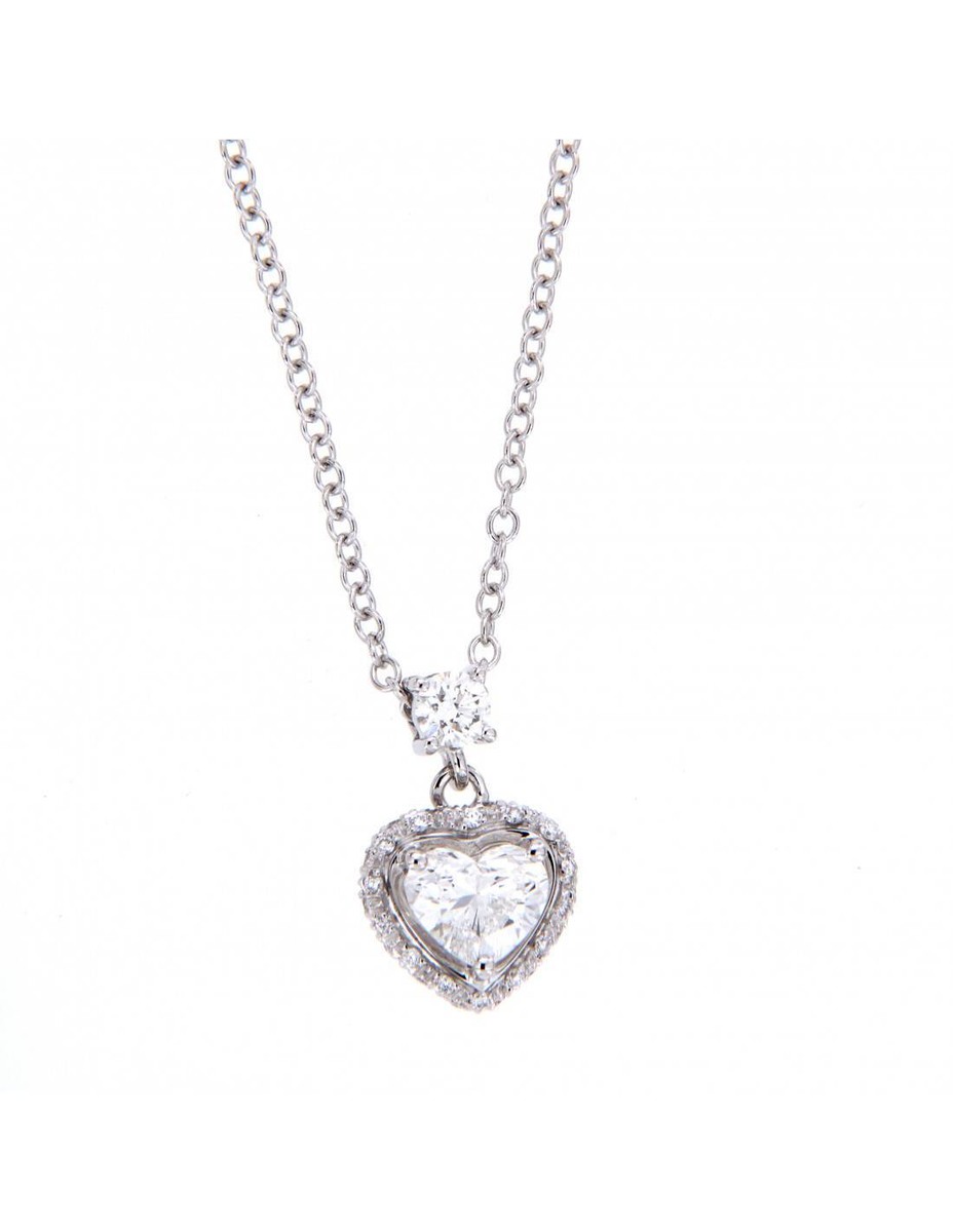 Damiani Minou Necklace with Heart Cut Diamond 81095793 Gold Point