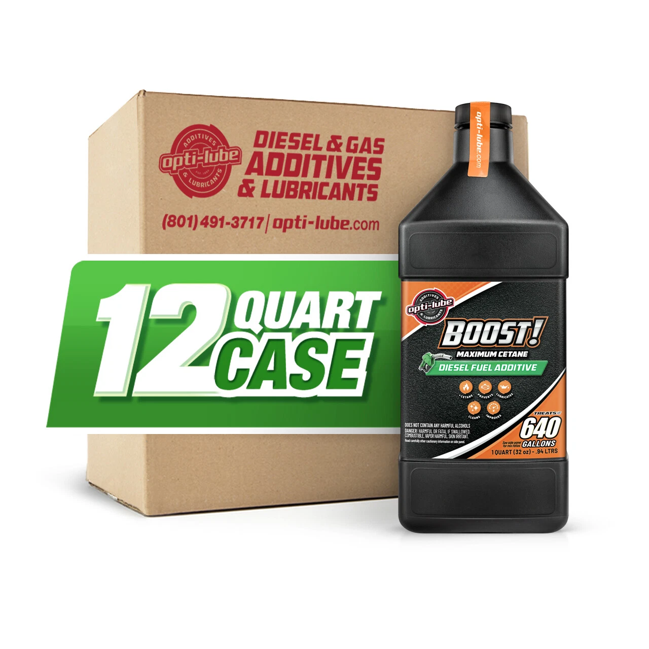 fuel box boost pack Opti-Lube Boost Formula Diesel Fuel Additive: Quart, 12 Packs
