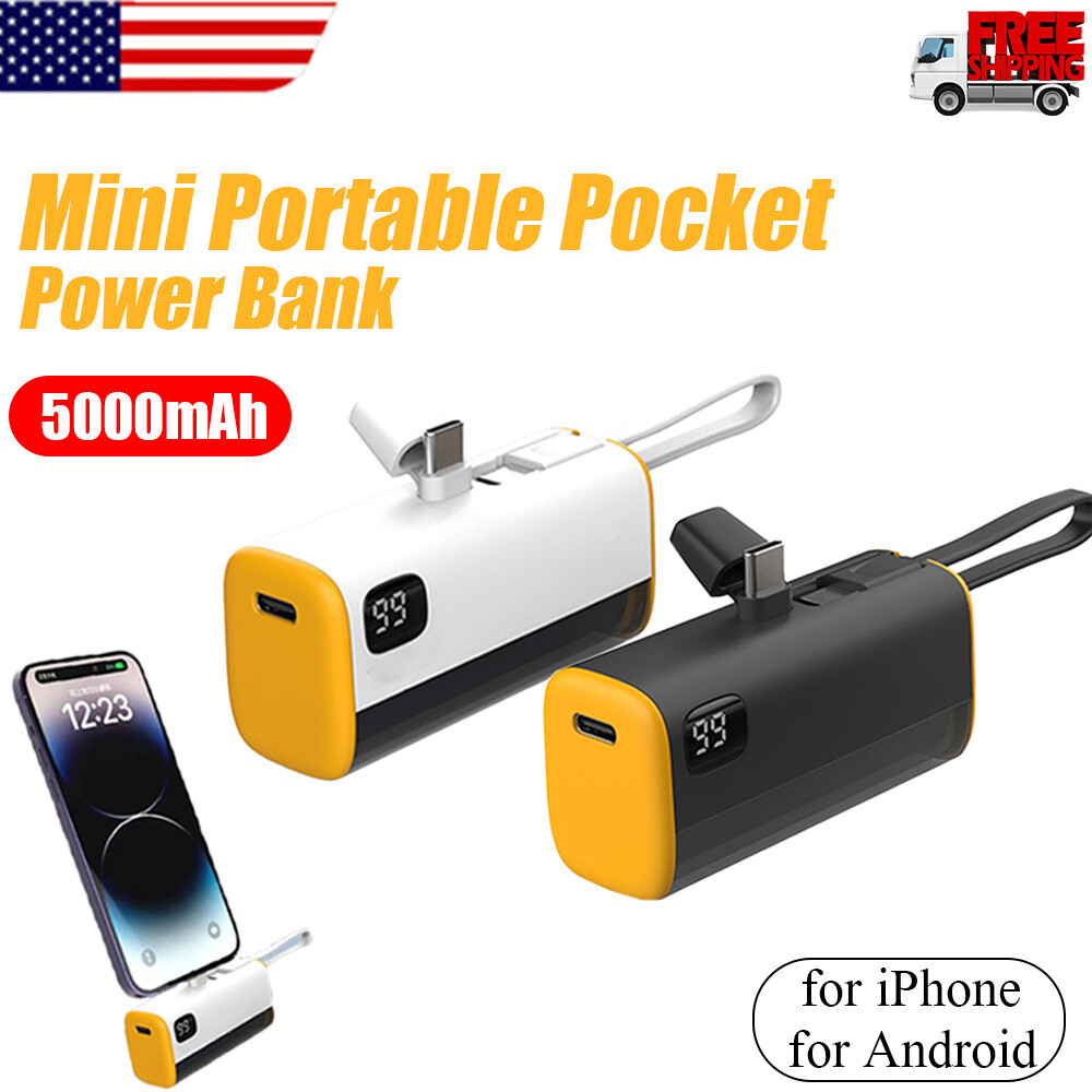 5000mAh Mini Portable Power Bank Cell Phone Battery Charger For iPhone & Android