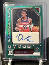 2023-24 Donruss Optic Signature Series Green Prizm Holo Auto Delon Wright