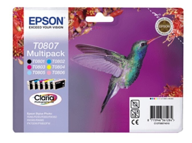 Epson T0807 Claria Cartucce d'Inchiostro Multipack Nero/Cyan/Light Cyan/Light...