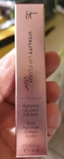 IT Cosmetics Vitality Lip Flush Hydrating Lip Gloss Soft Stain *Soft Sweet Rose*