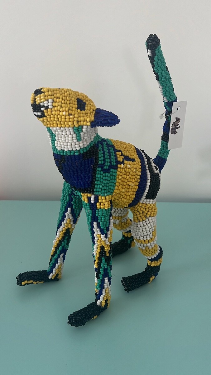 Monkeybiz-Hand Beaded CAT/ Collectable Unique/one off- Home