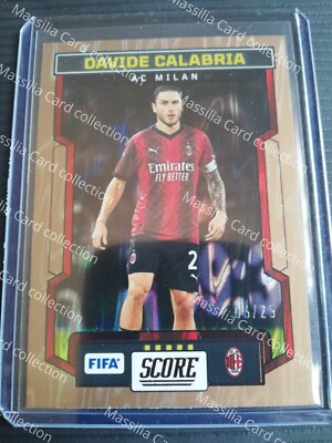 2023-24 panini score FIFA Davide Calabria 06/25 Brown swirl AC Milan 2024