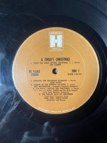 A Child's Christmas HS14563 Vinyl LP Art Carney Autry Ives Zahnd Ferrer Wayne - Picture 3 of 6