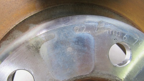 2012 - 2019 BMW F22 F23 F30 F32 2 3 4 SERIES REAR BRAKE ROTOR LH OR RH OEM 10339 - Picture 4 of 7