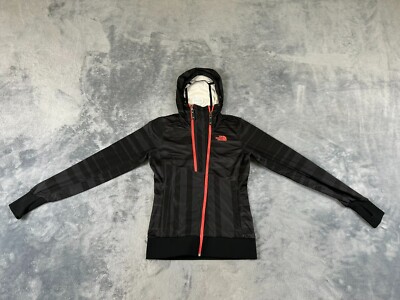 THE NORTH FACE THATCH ASYMETRICAL ZIP WOMENS JACKET EXTRA SMALL BLACK HOODIE
