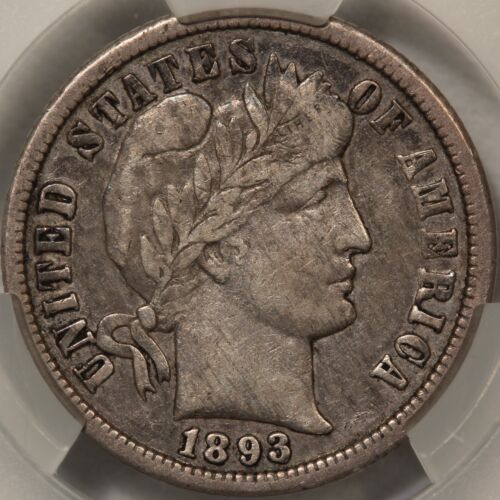 1893-O Barber Dime CACG VF-35 CAC - Great Look!