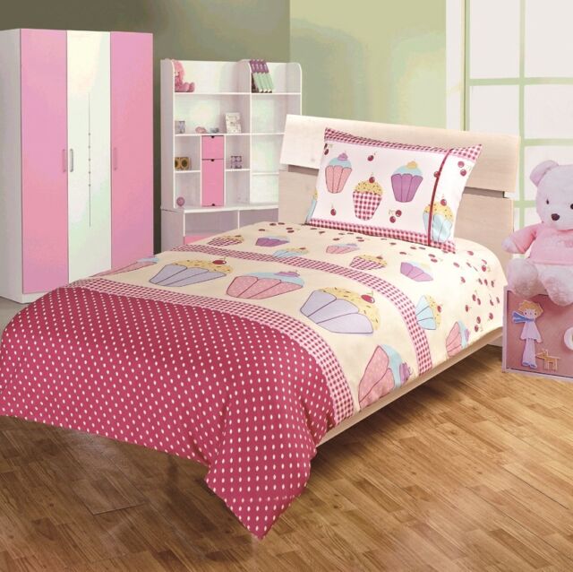 2 Pcs Junior Cot Bed Bedding Set 150x120cm Duvet Cover