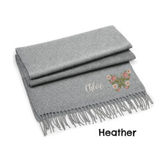 Disegno Foglia Cuore Ricamato– Personalizzato con il Tuo Nome Regalo, Morbido Acrilico,