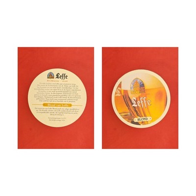 Leffe Blond rote Punkte Brauerei Bierdeckel Beermat
