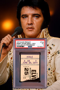 Billet De Concert Elvis Presley 1977 Original - Neuf, Non Utilisé, RARE, État Exceptionnel