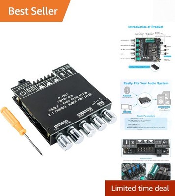 ZK-TB21 Bluetooth 5.0 50W+50W+100W 2.1 Channel Subwoofer Amplifier Board HiFi...