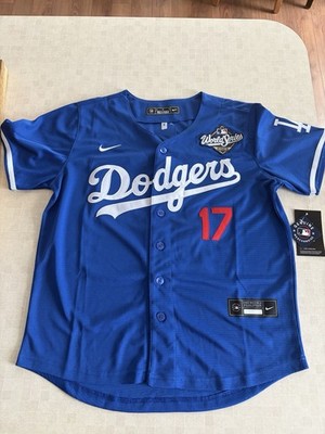 Shohei Ohtani NIKE Los Angeles Dodgers World Series #17 Blue