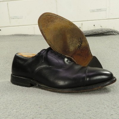 Allen Edmonds Shoes Mens 8 3E Park Avenue Black Cap Toe Leather Oxford Ave EEE