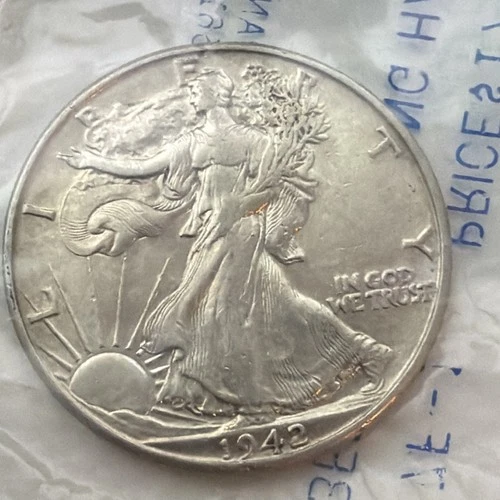 1942 Walking Liberty Half Dollar Silver 50C VERY FINE Grade Business Strike