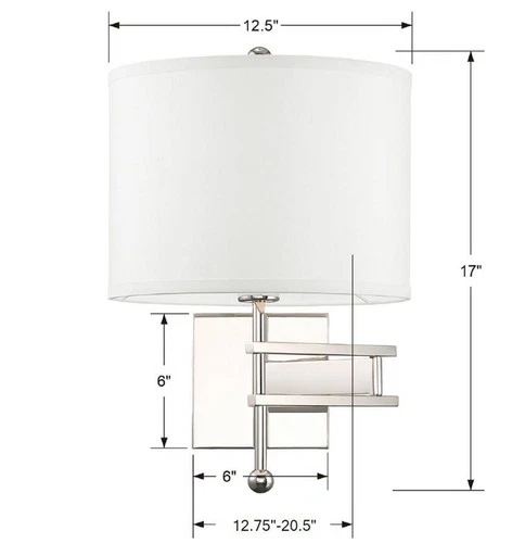 Crystorama Marshall 18" High Polished Nickel Wall Sconce - Picture 5 of 5