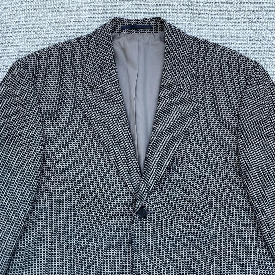 HUGO BOSS Einstein Sports Jacket Men's 40" Gold Black Check Virgin Wool Blazer - Image 4 of 4