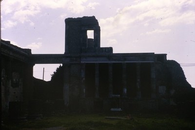 c1960's Kodachrome 35mm Slide Temple of Apollo Pompeii Italy Ruins Wooden Stone
