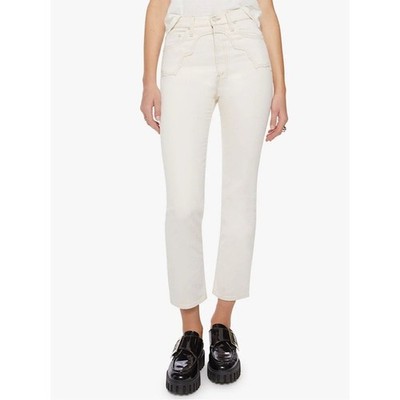 Mother The Buckle Bunny Rider Ankle Jeans in Act Natural White 32