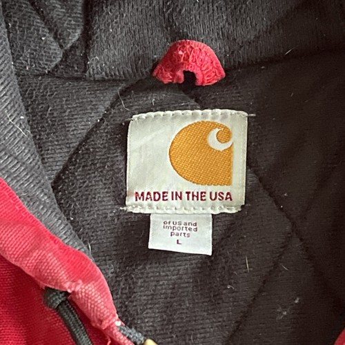 Vintage Carhartt J140 Kapuzenjacke dunkelrot Colorway Herren Größe Large hergestellt in den USA - Bild 6 von 10