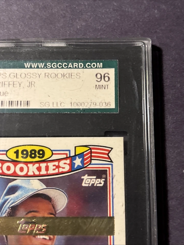 1990 Topps Glossy Rookies Ken Griffey Jr. Тестовый выпуск из фольги SGC 96 (только на 2 выше) - Изображение 3 из 4