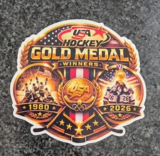 Milano Cortina 2026 Winter Olympic USA Hockey Gold Metal Winner Delcal Sticker