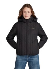 G-Star Women's Jacket Meefic Vertical Quilted Jacket Pabe Poplin, Black, S