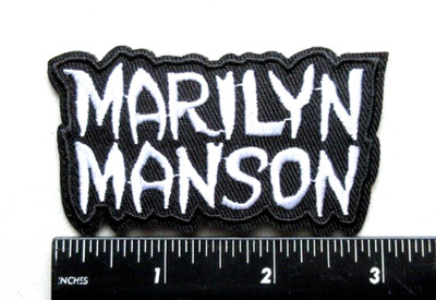  MARILYN MANSON ROCK BAND MUSIC BATTLE JACKET VEST EMBROIDERED IRON ON PATCH