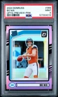 2024 Panini Donruss Rated Rookie Bo Nix #369 Optic Preview Pink Prizm RC PSA 9