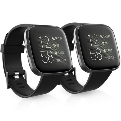 Dr.Sept 2 Pack Waterproof Bands Compatible Small 5.5''-7.1'', black/black 