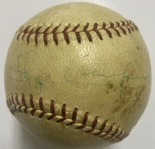 Shag Crawford Warren Giles ONL Spalding Baseball Signed Certified PSA/DNA Auto
