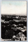Vintage Postcard Council Bluffs IA Birdseye View Coca-Cola Sign Blue Sky Z11