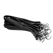 10 Pack Heavy Duty 31" Natural Rubber Tarp-Strap Bungee Cord w/ Crimped S Hooks