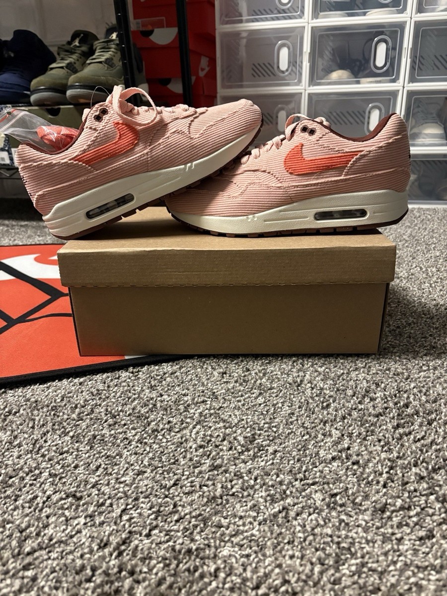 Nike Air Max 1 PRM Coral Stardust Corduroy Mens Size 8 | eBay