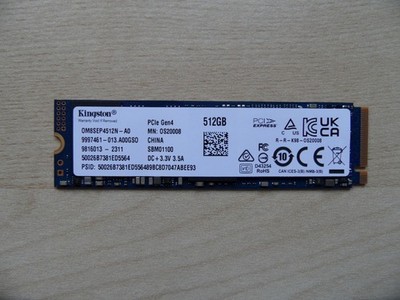 Kingston SSD, OM8SEP4512N-A0, 512 GB , M.2-2280, NVMe, PCIe 4 (WIE NEU)