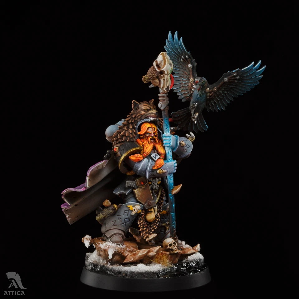 Njal Stormcaller Space Wolves painted figure Warhammer 40k Pre-Sale | Art - Image 3 of 4