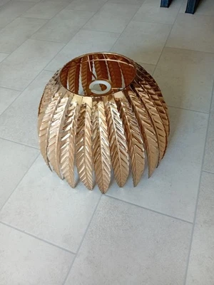 Copper Effect Leaf Design Light Shade - Image 1 of 4