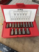 Snap-on Rex15a 15-piece Multi-spline Hex Head Screw Extractor Set Complete Usa